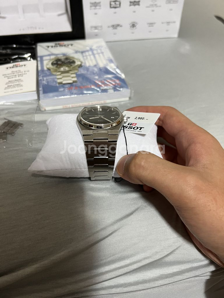 티쏘 PRX 쿼츠 40mm 검판 민트급 풀박 최저가--2