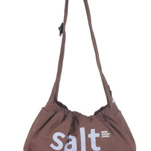 몽슈슈 salt messenger bag brown