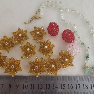 비즈장식 꽃모양 장식외 14개 일괄