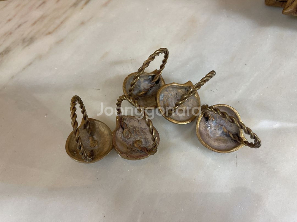 (영국) 빈티지 브라스 냅킨링 세트--6