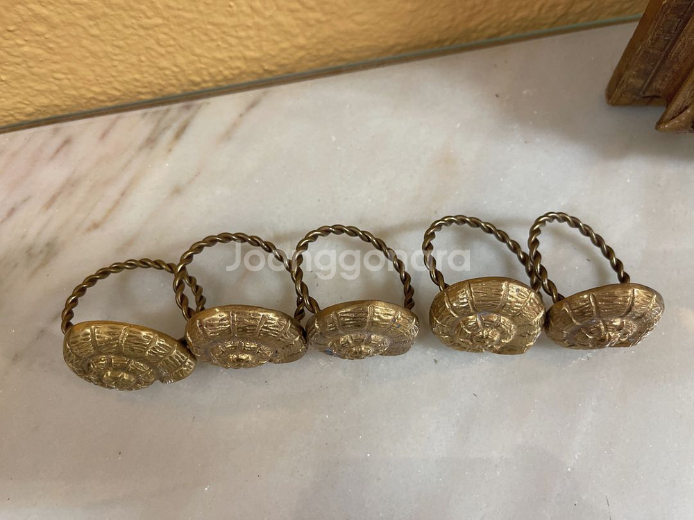 (영국) 빈티지 브라스 냅킨링 세트--5