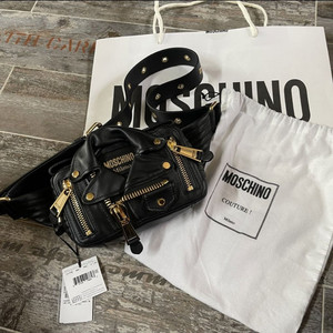 모스키노 힙쌕 크로스백 바이커 모터백 새제품