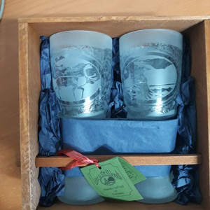 캐나다 밸리덴 대형유리컵2개 캐나다원목박스 전자렌지사용