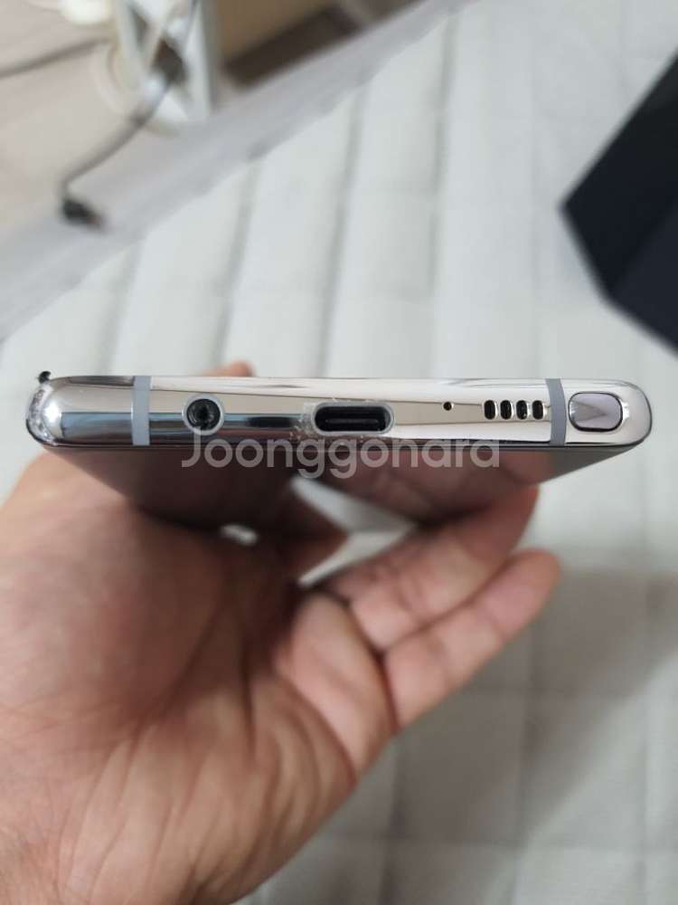 삼성 갤럭시 노트8 64GB 오키드그레이 액정 깨짐--4