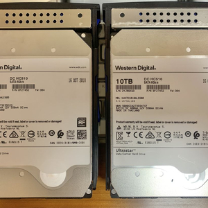 WD Ultrastar HDD 하드 10TB (총2개)