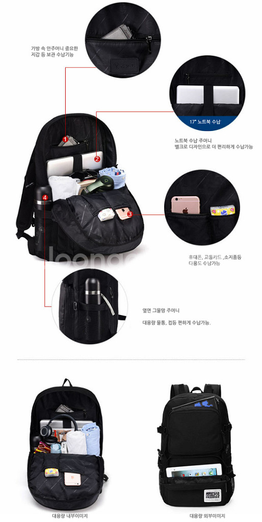 무료배송 15형 백팩 + 슬링백 + 레인커버 사은품--4