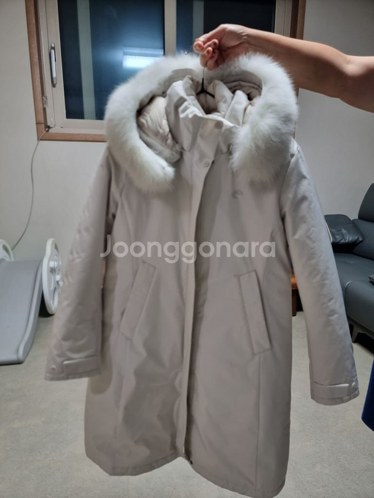 여성 네파 롱패딩--0
