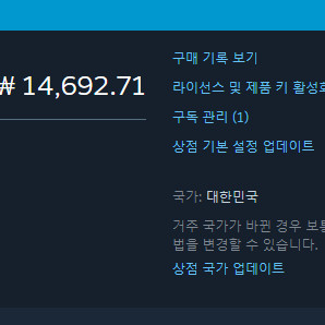 스팀 월렛 14000원 팝니다