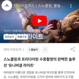 새상품 다이브로이드 유니버셜 라이트