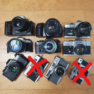 SLR 필름카메라 부품 및 인테리어용 10대 개별 판매