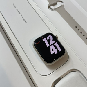 애플워치7 41mm 스타라이트 S급 358