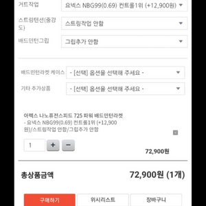 nano fusion speed 725 배드민턴채