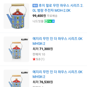 무민 하우스 시리즈 에지리 주전자 2.0L