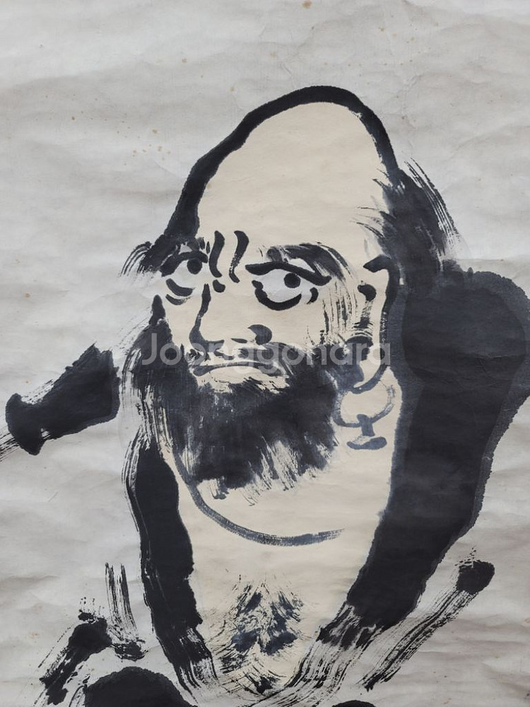 달마도 그림 고화 골동품--1
