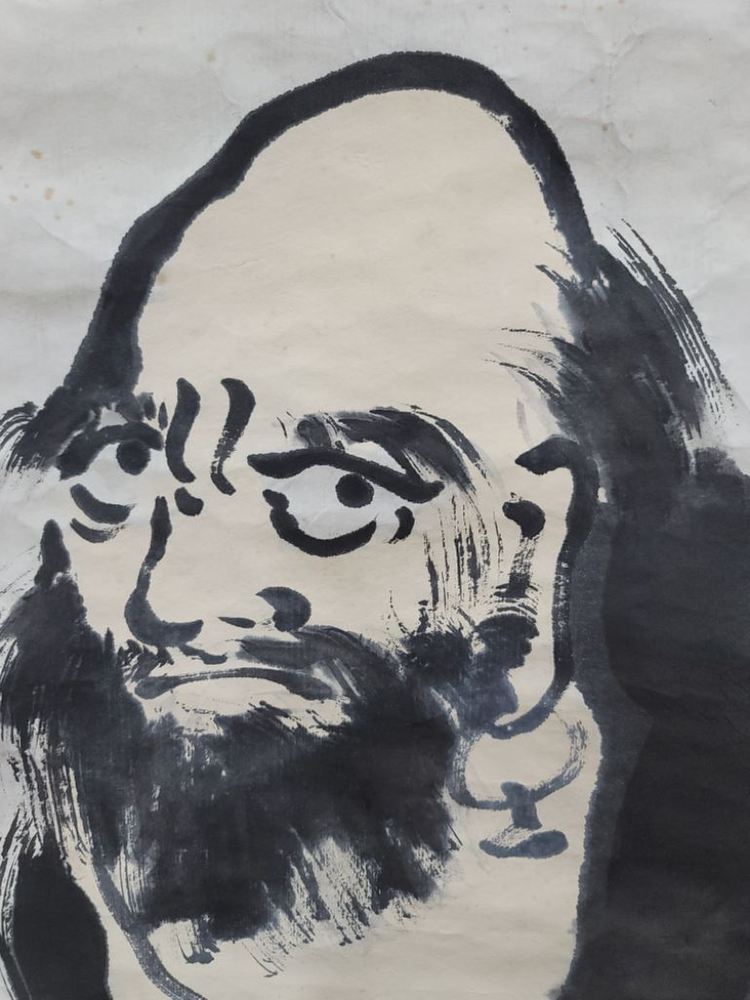 달마도 그림 고화 골동품 이미지