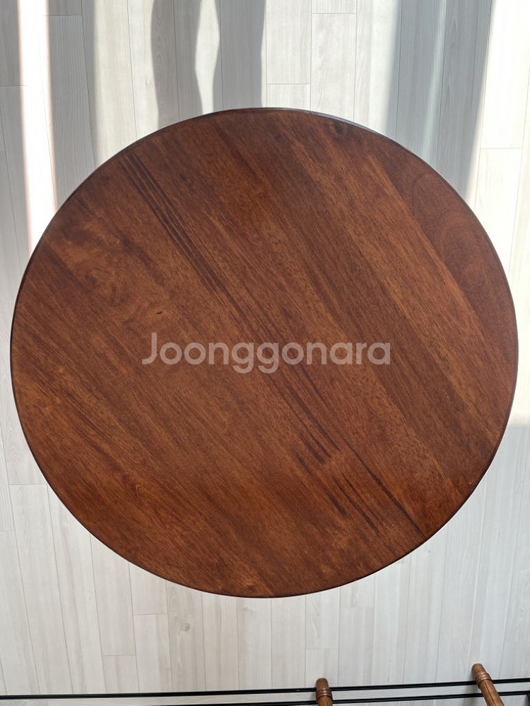 엔틱 원형 테이블 부부테이블 마호가니 월넛--1