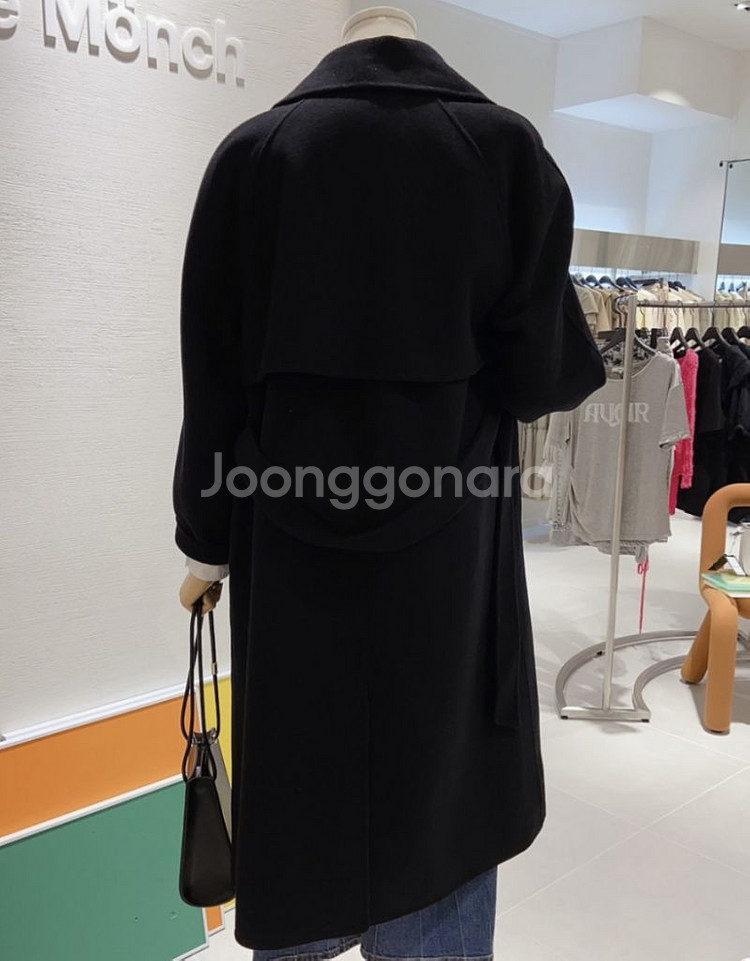 GGPX 캐시미어 벨티드 코트 블랙--3