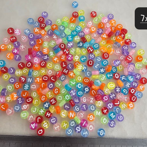 투명 알파벳비즈 7미리 약 300개 일괄