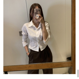 모던로브 자체제작 크롭셔츠 화이트 s사이즈