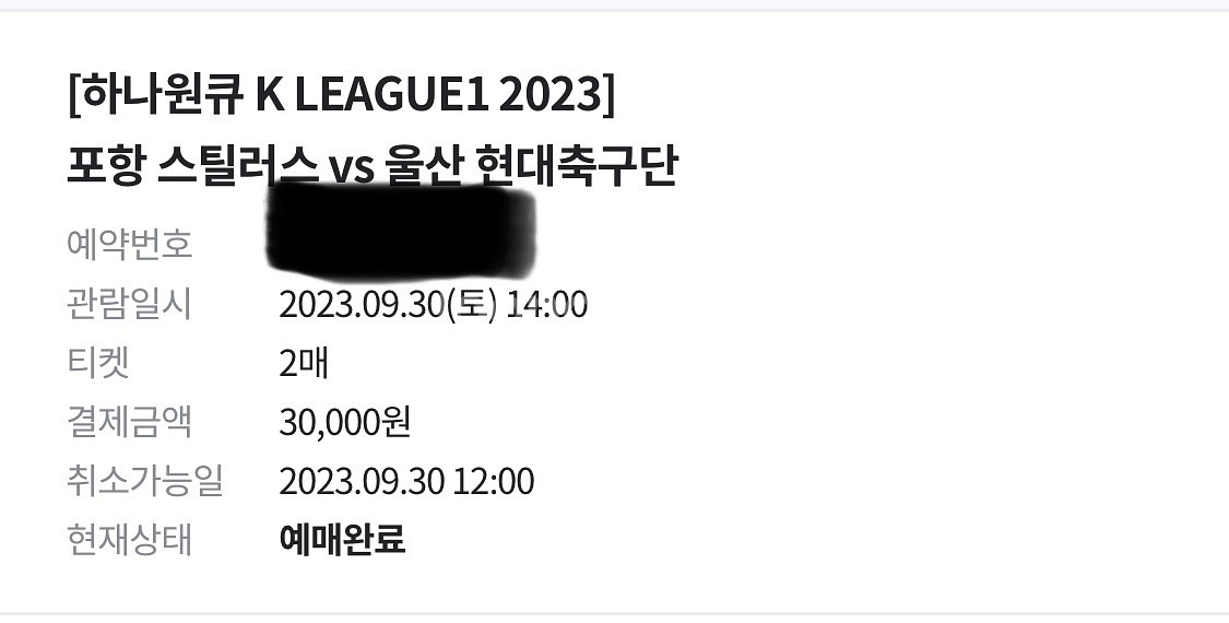 포항스틸러스 vs 울산현대 E1 2연석 판매합니다--1