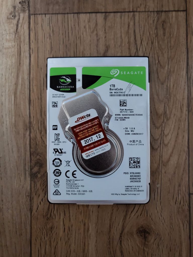 시게이트 바라쿠다 1tb 노트북하드