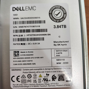 DELL EMC SSD 3.84TB SATA 6Gbps