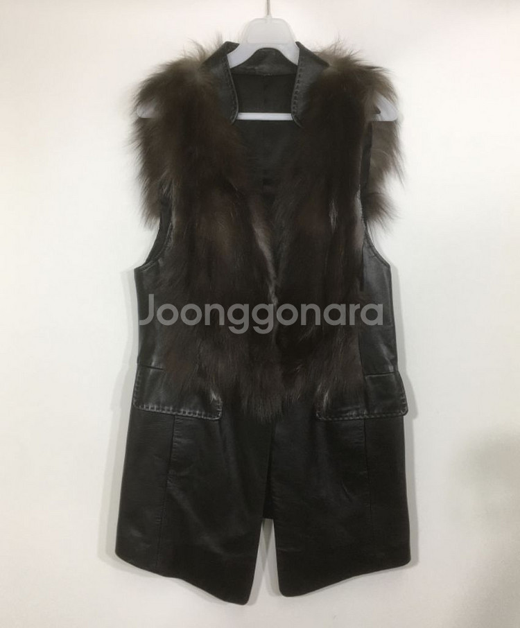 [여자 66]폭스퍼 양가죽 롱조끼 베스트--0