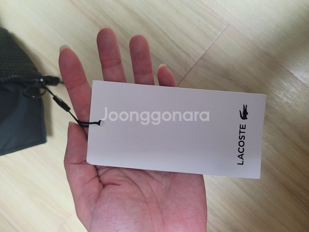 LACOSTE우먼스 워터 리펠렌트 롱 자켓(블랙)--4