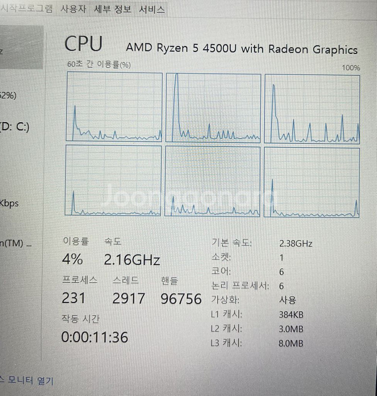Hp 노트북 15s-eq1151au 팝니다--5