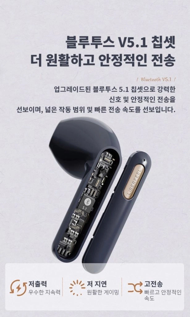 블루투스 이어폰 이어팟 핑크 새상품 이미지