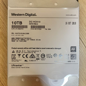 WD Ultrastar HDD 하드 10TB