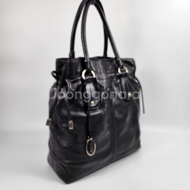 정품 토즈 가죽 토트백--2