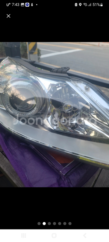 제네시스구형 헤드라이트 (조수석)ㅇ팝니다--1