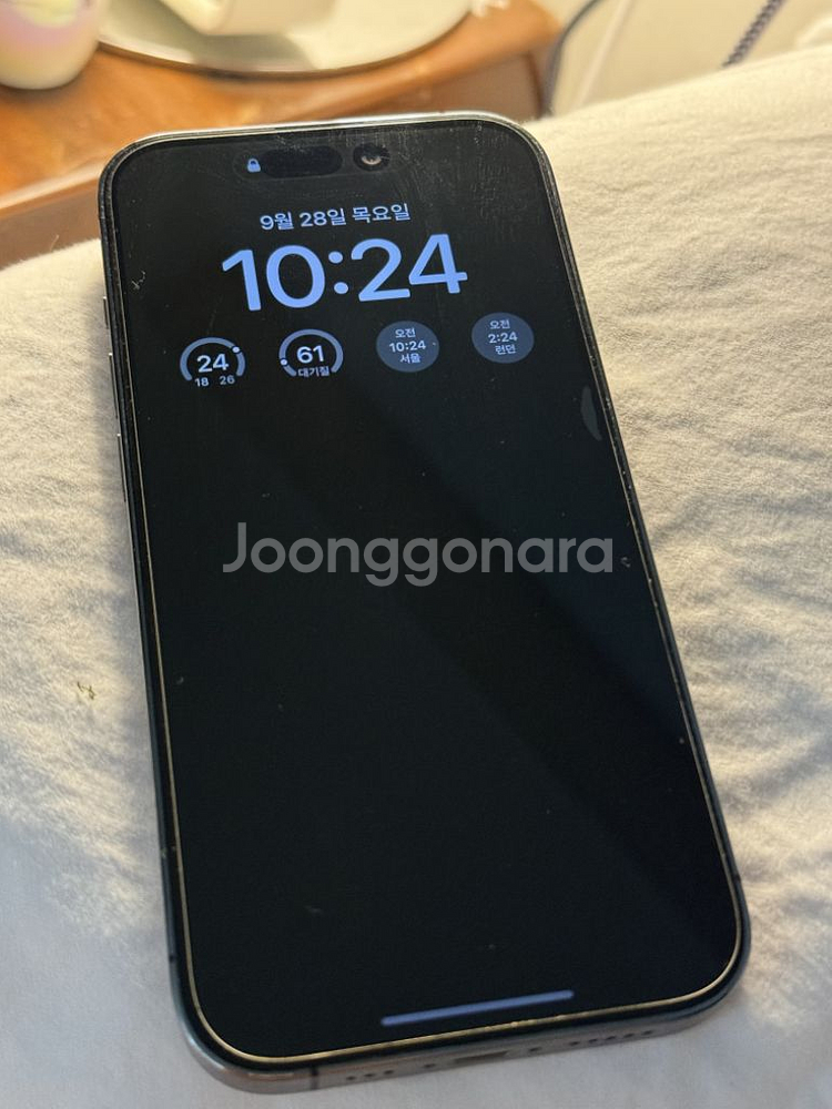 아이폰15프로1TB 퍼플 미국판 무음 애플케어포함--1