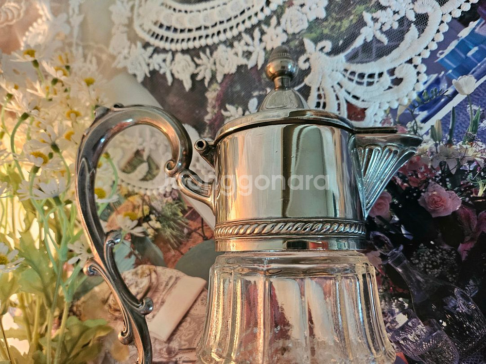 (레어템)이태리크리스탈 실버플레이트 claret jug--1