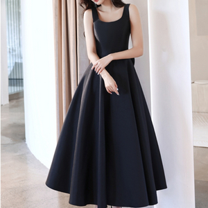 나비 리본 블랙 A라인 드레스 (웨딩드레스 / 스냅)
