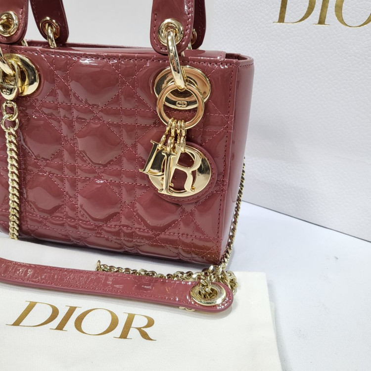 디올 미니 레이디백 멜로우로즈 (한정판 색상) 이미지