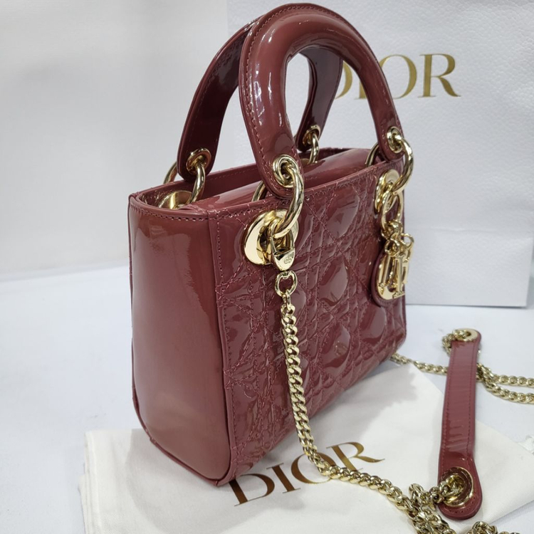 디올 미니 레이디백 멜로우로즈 (한정판 색상) 이미지