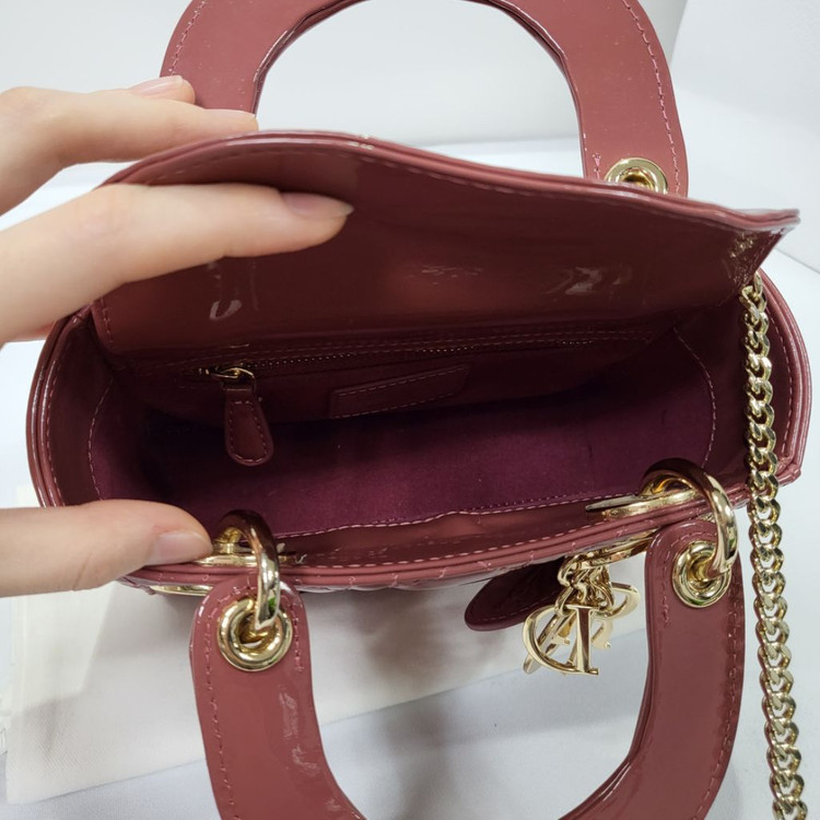 디올 미니 레이디백 멜로우로즈 (한정판 색상) 이미지