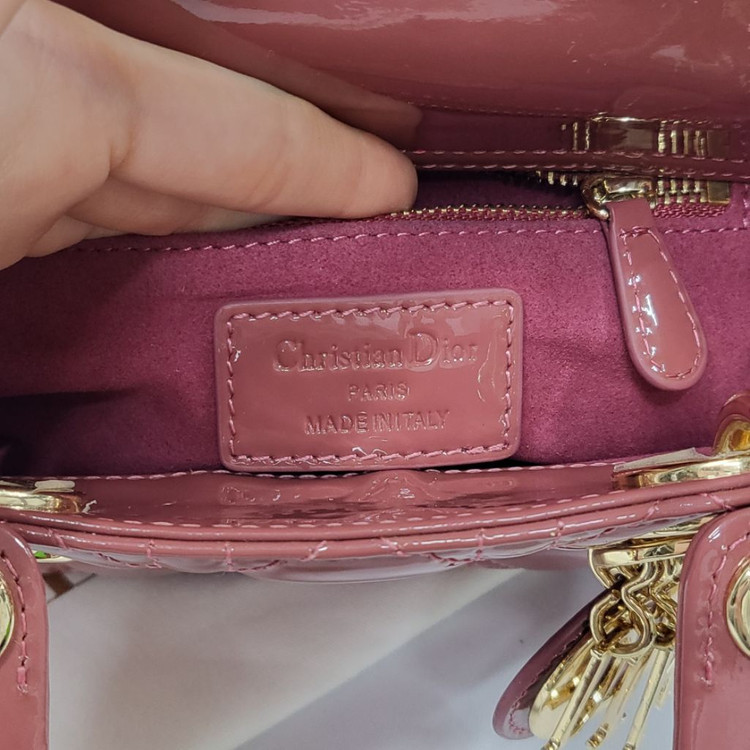 디올 미니 레이디백 멜로우로즈 (한정판 색상) 이미지