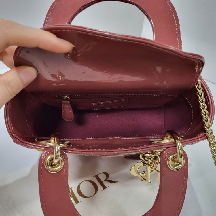 디올 미니 레이디백 멜로우로즈 (한정판 색상) 이미지