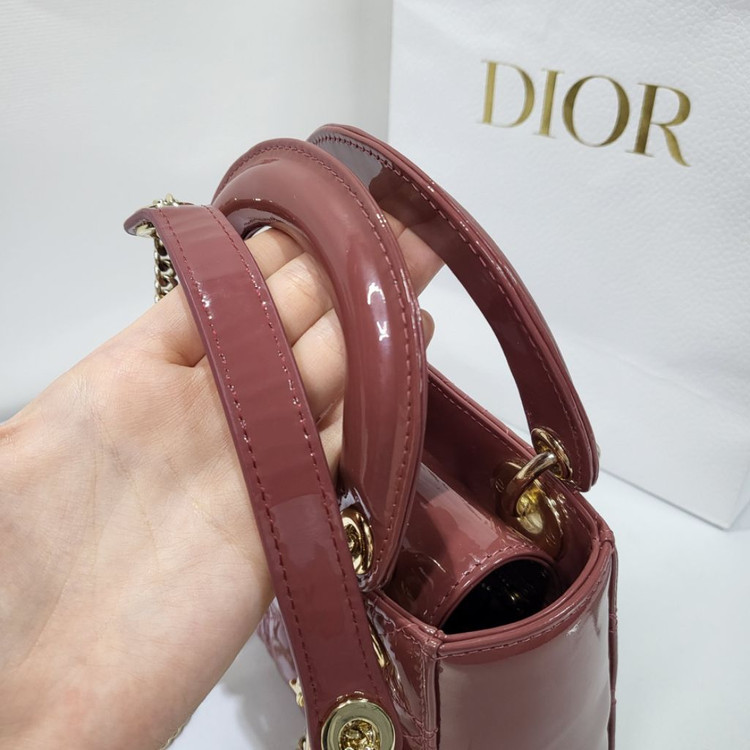 디올 미니 레이디백 멜로우로즈 (한정판 색상) 이미지