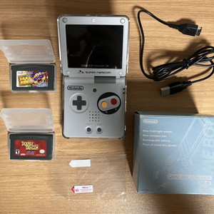 GBA sp 백라이트 ips버젼+알팩 2개+공략집