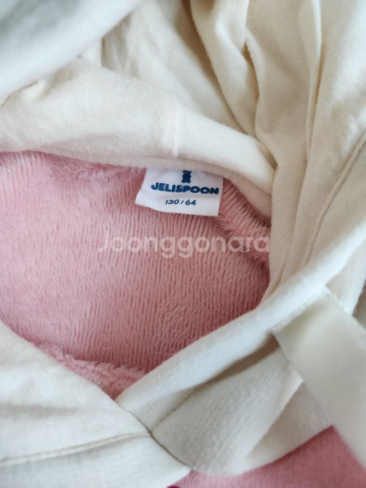 젤리스푼 밍크기모 후드 원피스 130호 핑크--2