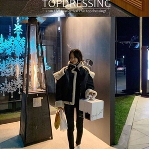 탑드레싱 아이보리 무스탕 판매