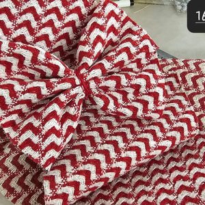 원단리본 물결무늬 레드 10마 일괄