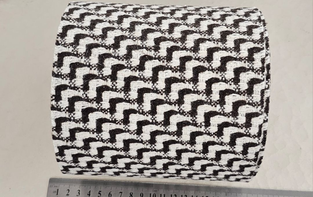 원단리본 물결무늬 밤색 10마 일괄--2