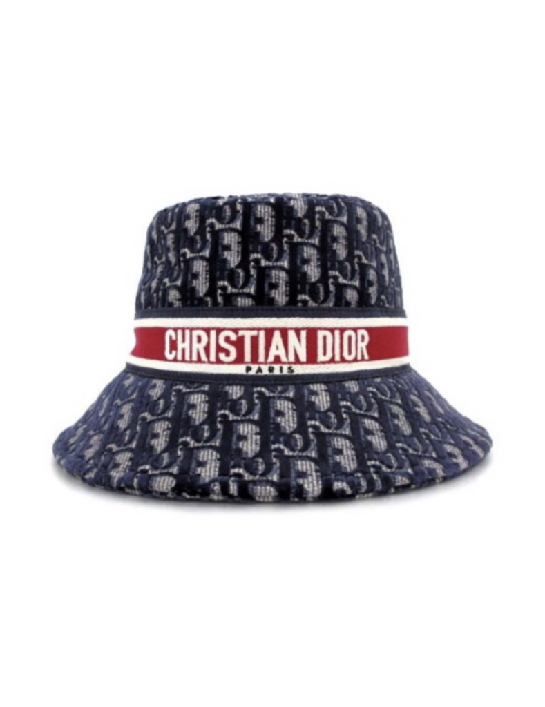[58] Dior 디올 오블리크 코튼 자수 버킷햇 모자