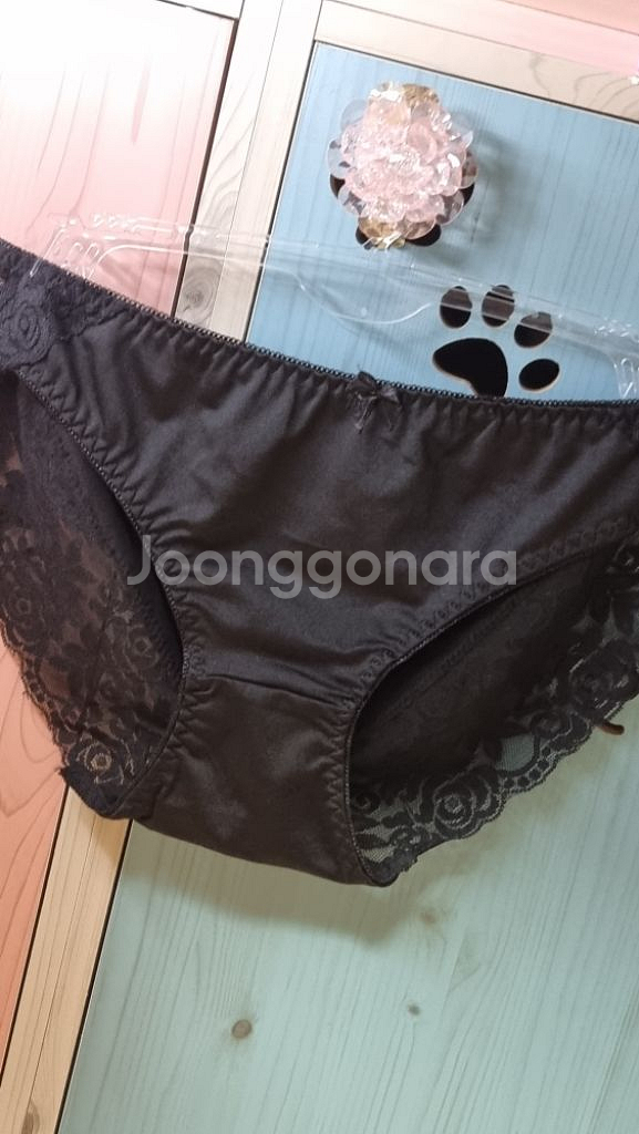 블랙 리본 레이스 노라인팬티 100L--2