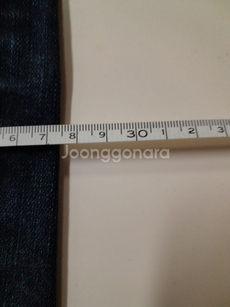 30)빈폴 가죽패치 워싱 스판 일자청바지--8